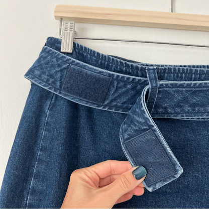 Ralph Lauren Denim Wrap Mini Skirt Size 10 Vintage Y2K 100% Cotton