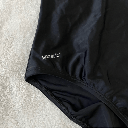 Speedo Onepiece Swimsuit Black NEW Size 14