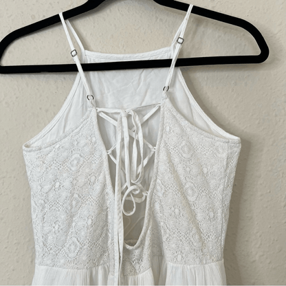 Abercrombie & Fitch Halter Lace-up Back Tiered Fit and Flare Mini Dress Size XS