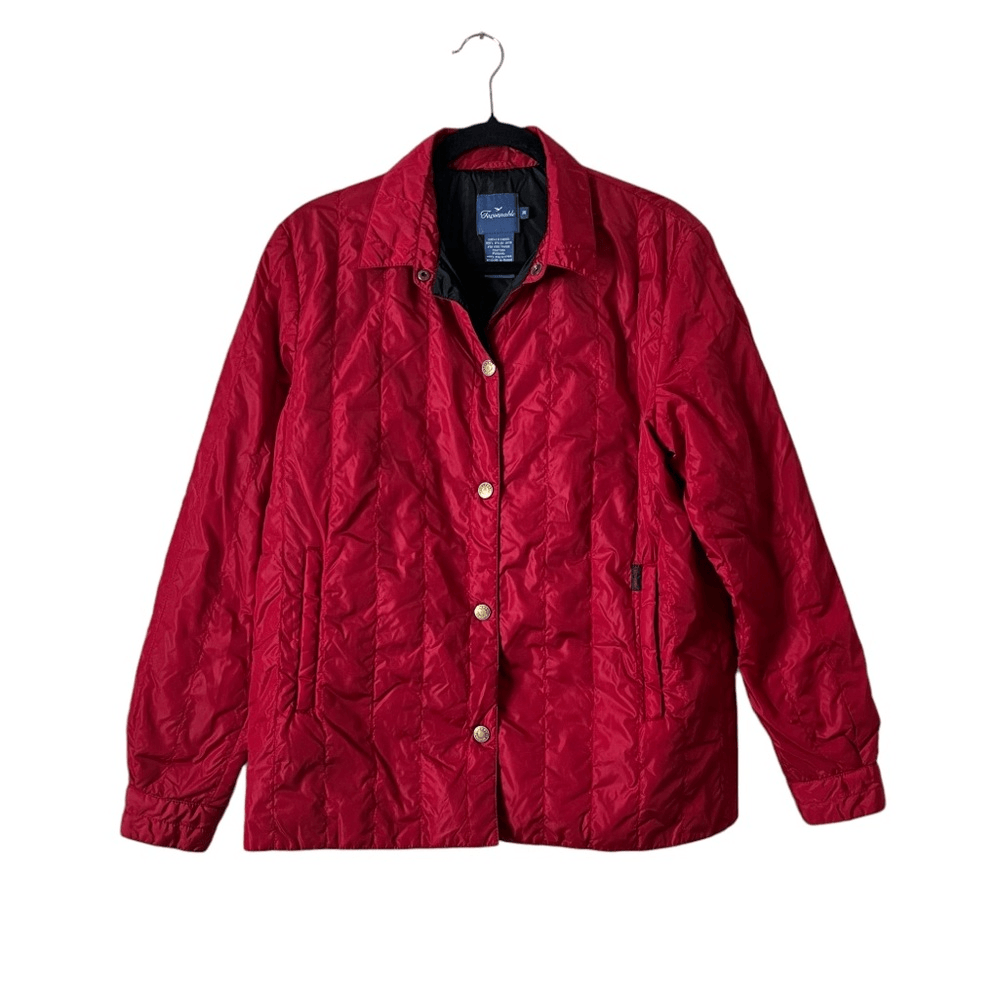 Faconnable Lightweight Quilted Jacket in Red Size Medium