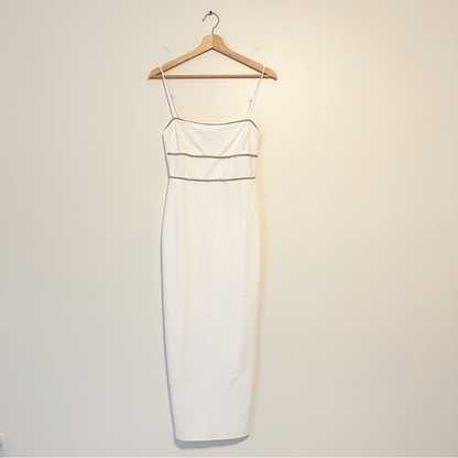 Selfie Leslie White Bodycon Midi Dress NEW Size Small