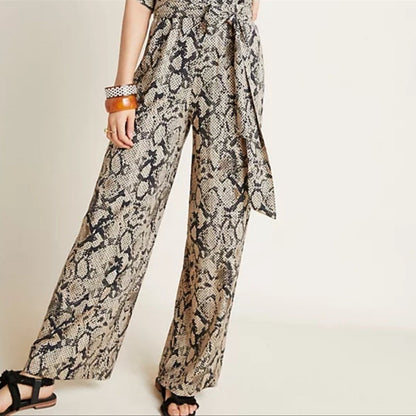 Anthropologie | Seen Worn Kept Snake-Printed Jumpsuit NEW Size 4