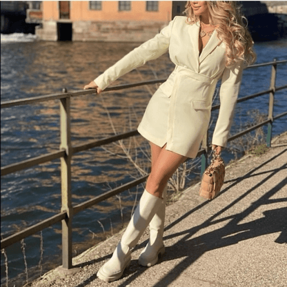 ZARA Butter Yellow Blazer Mini Dress  Blogger Favorite Size Small