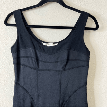 DVF Diane Von Furstenberg Sleeveless Silk Mini Slip Dress in Black Size 2