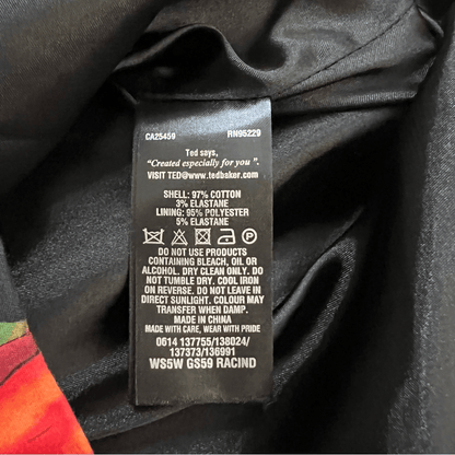 Ted Baker Tropical Toucan Pencil Skirt Size 1