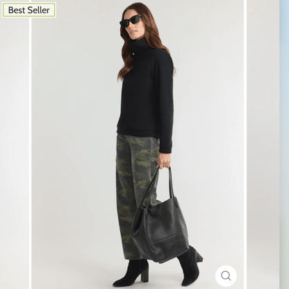 Dudley Stephens Park Slope Turtleneck Sweater Black Vello Fleece NEW Size XXL