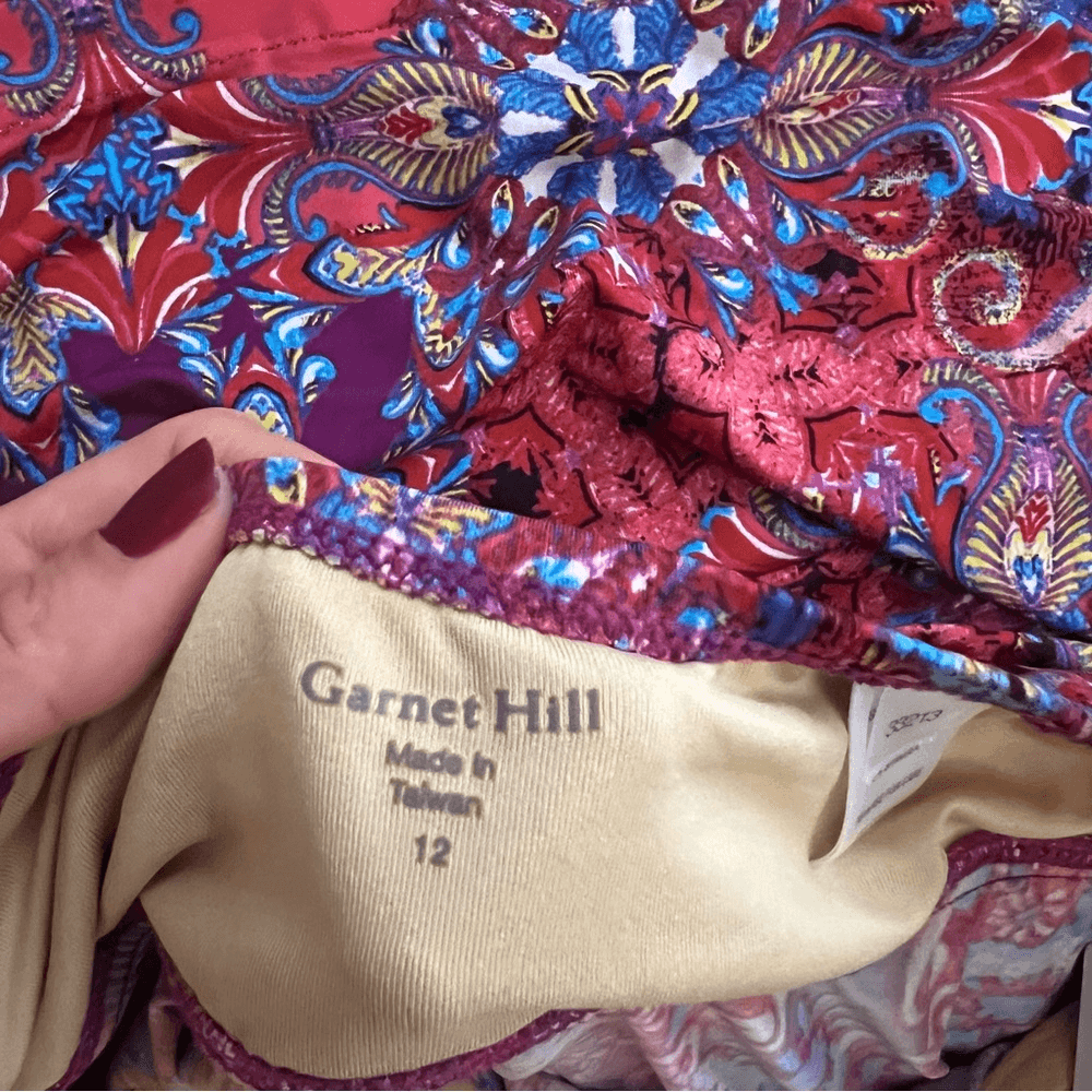 Garnet Hill Strapless One Piece Swimsuit NEW Size 12