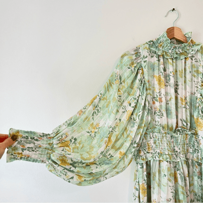 Free People x Elliatt Ophelia Playsuit Romper Floral Size Medium Mint Green