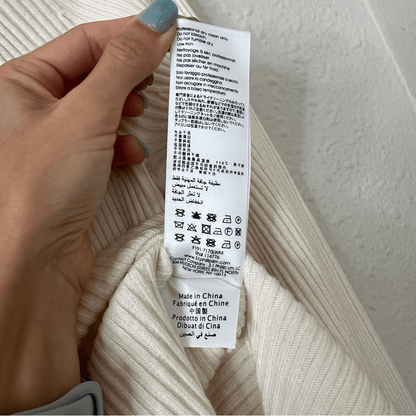 3.1 Phillip Lim Ribbed Sweater With Waist Tie Antique White Beige Size Small