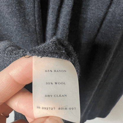 Ann Taylor Wool Blend Long Sleeve Sweater Mini Dress in Gray Size Medium