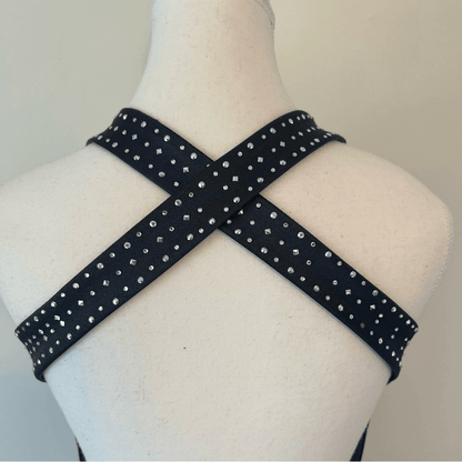 Betsy & Adam Full Length Pleated Halter Prom Bridal Maxi Dress Size 8 Y2K 90s