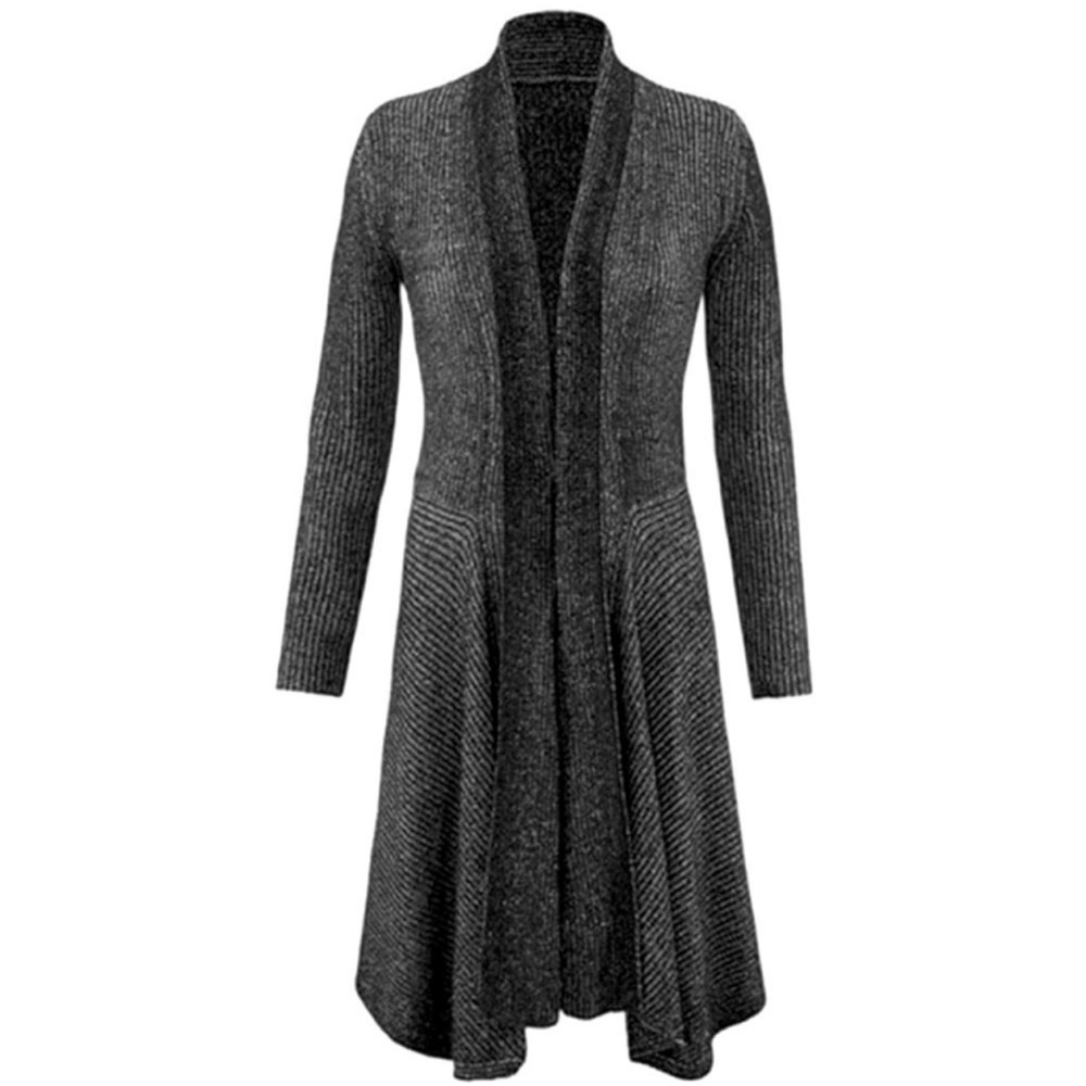 Cabi Cloak Black Marled Knit Longline Duster Cardigan Style #3530 Size Medium
