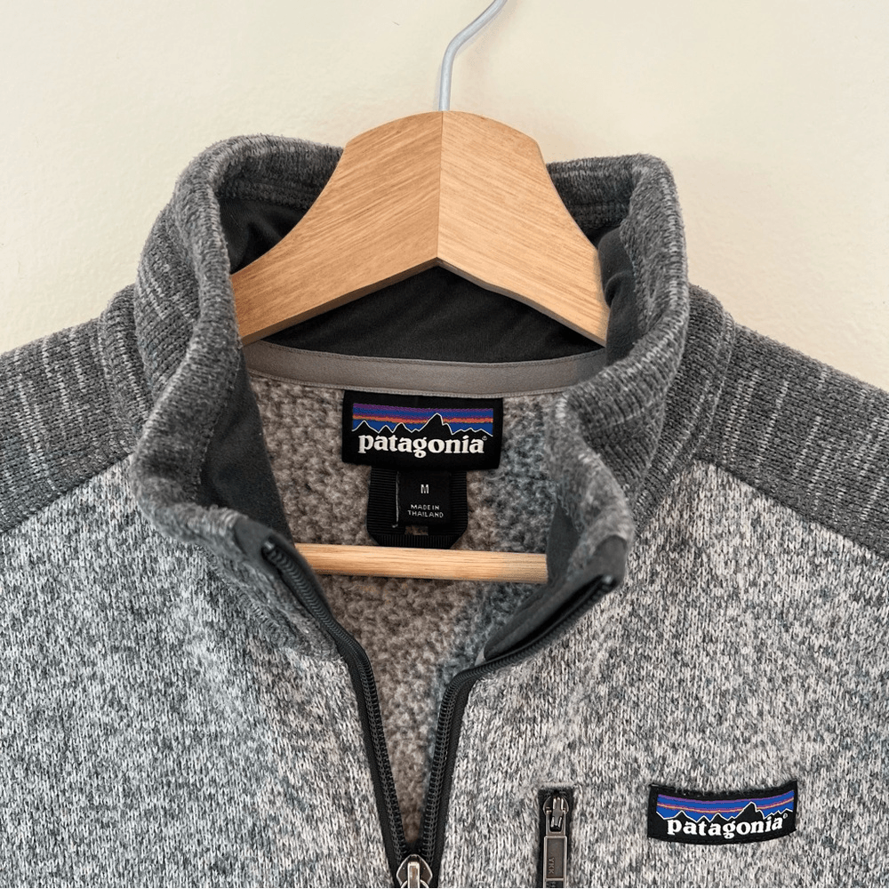 Patagonia Men's Better Sweater 1/4-Zip Fleece Size XL Gray