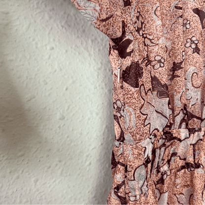 Anthropologie OPT Floral Long Sleeve Mini Dress Size Medium