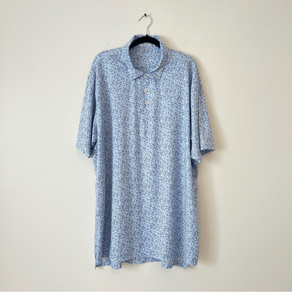 Peter Millar Dazed & Transfused Printed Tech Jersey Golf Polo Shirt Size XXL