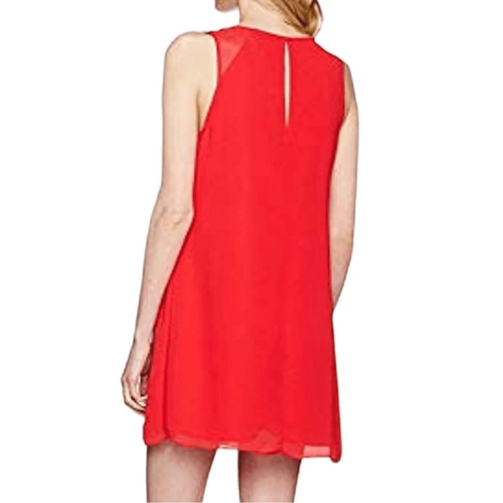 BCBGeneration Red Ruffle Shift Dress NEW Size XS
