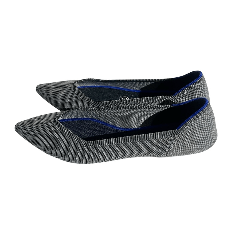Rothy’s The Point Cloud Grey Birdseye Pointed Toe Flat