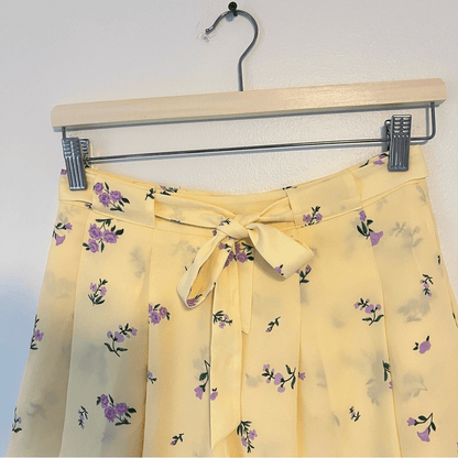 Aritzia Sunday Best Westley Pleated Short Pastel Yellow Size 2
