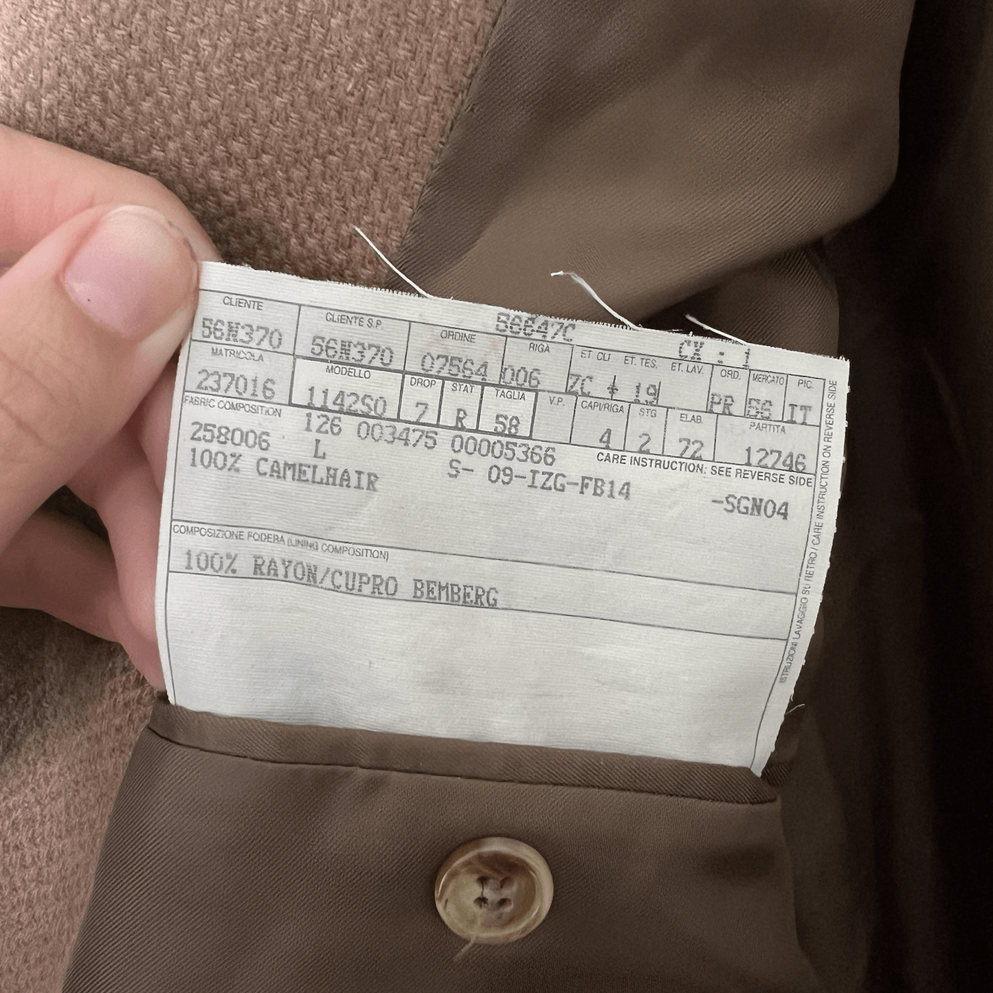 Ermenegildo Zegna Mens %100 Pure Camelhair Blazer Size 48 (58)