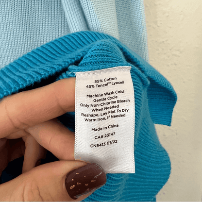 Talbots Ombre Cardigan Sweater in Blue Size XL Petite