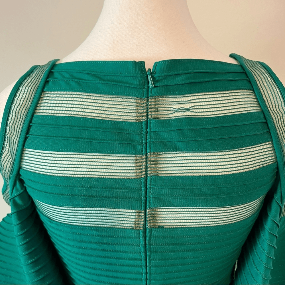 Tadashi Shoji Carlyn Bandage Bodycon Dress Flutter Sleeves Size XS