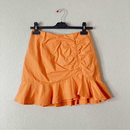 Showpo Astarte Ruched Mini Skirt In Sherbet NEW Size 2