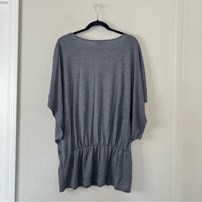 Banana Republic V-neck Short Sleeve Gray Top Size XL