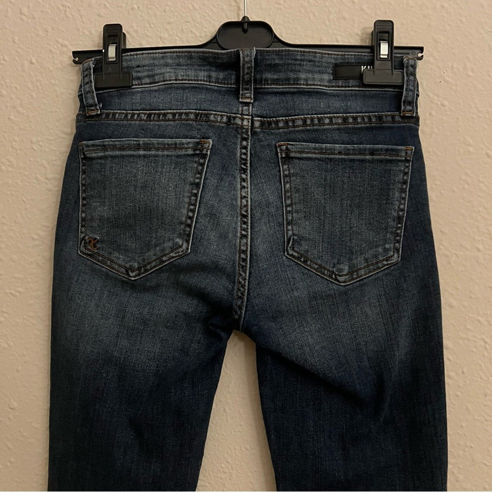 Kut From The Kloth Connie Ankle Skinny Jeans Raw Hem Size 0