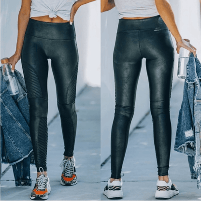SPANX Faux Leather Moto Leggings Black NEW Plus Size 3X Petite