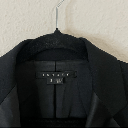 Theory Suzanne B Tuxedo Black Blazer Size Small