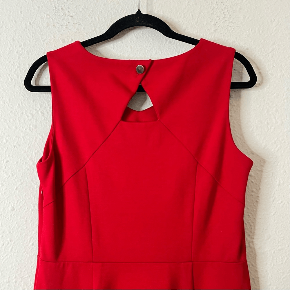 TALBOTS Red Sleeveless Ponte Sheath Dress Size 6