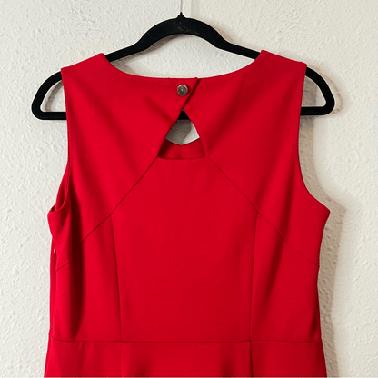 TALBOTS Red Sleeveless Ponte Sheath Dress Size 6