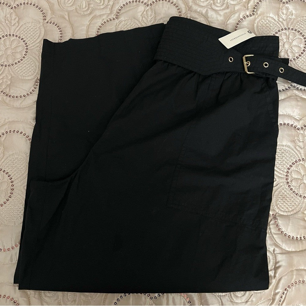 Llani x Anthropologie Belted Pants in Black NEW Size XL
