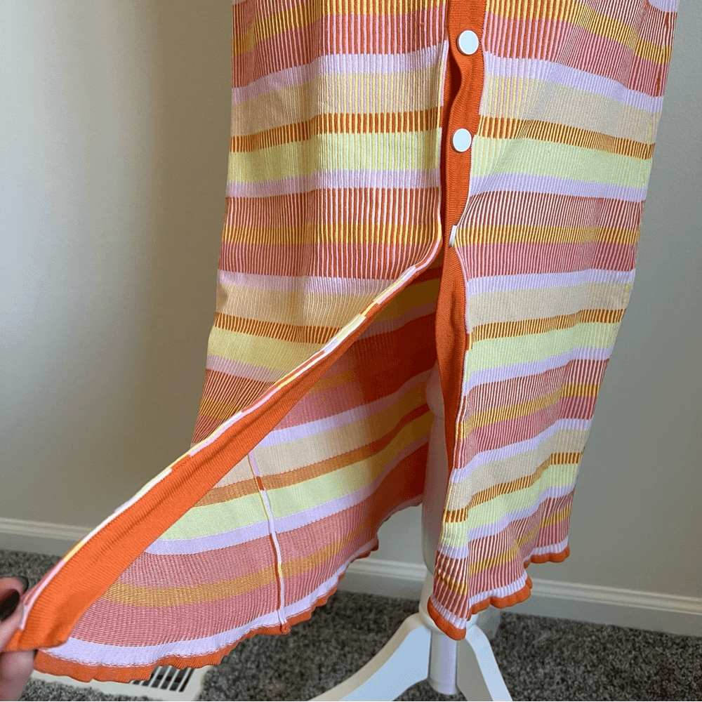 REVOLVE SOLID & STRIPED Kimberly Striped Tank Beach Dress Sorbet Small