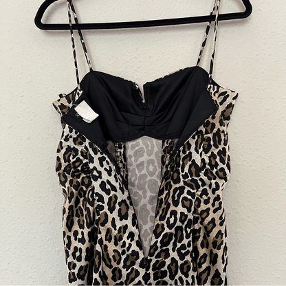 Xspace by Joanna Chen Leopard Animal Print  Dress Size 8