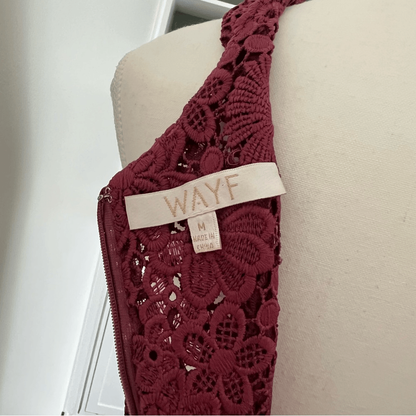 WAYF Lace Mini Dress Floral Cocktail Wedding Guest Size Medium