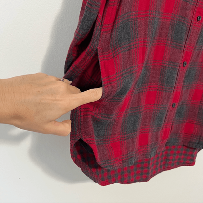 Madewell Ex-Boyfriend Plaid Flannel Button Down Shirt Long Sleeve Sz Small