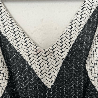 Ganni Anthropologie Jacquard Jersey Knife Pleated Dress Size Large