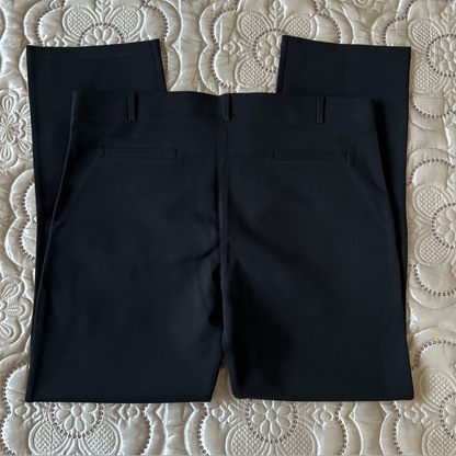 Betabrand Black Straight Leg Classic Dress Pant Yoga Pants Size L Petites