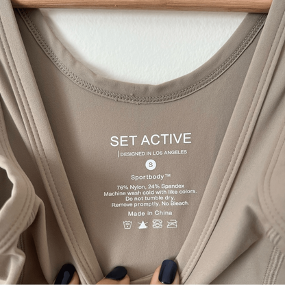 Set Active Sport Body One Piece in Desert Bodysuit Romper Size Small