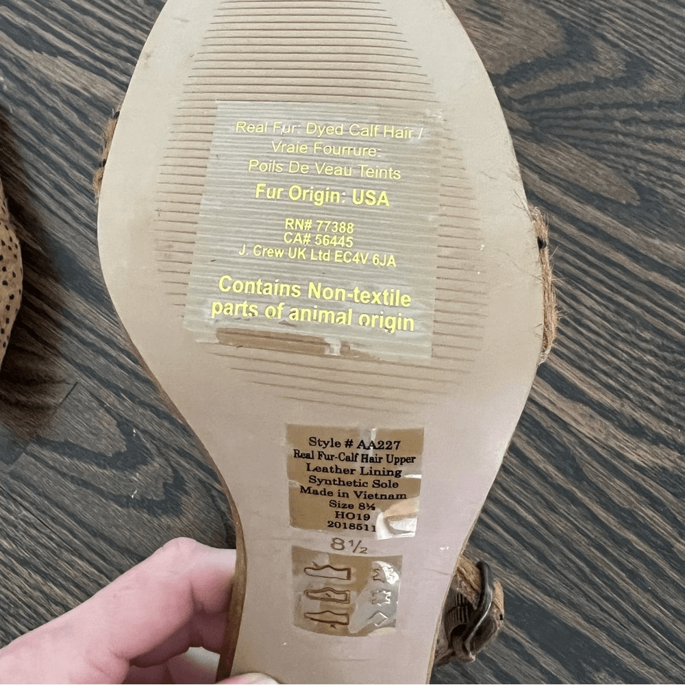 Madewell The Brooke Ankle-Strap Heels Sandal in Spot Dot Calf Hair NEW Size 8,5