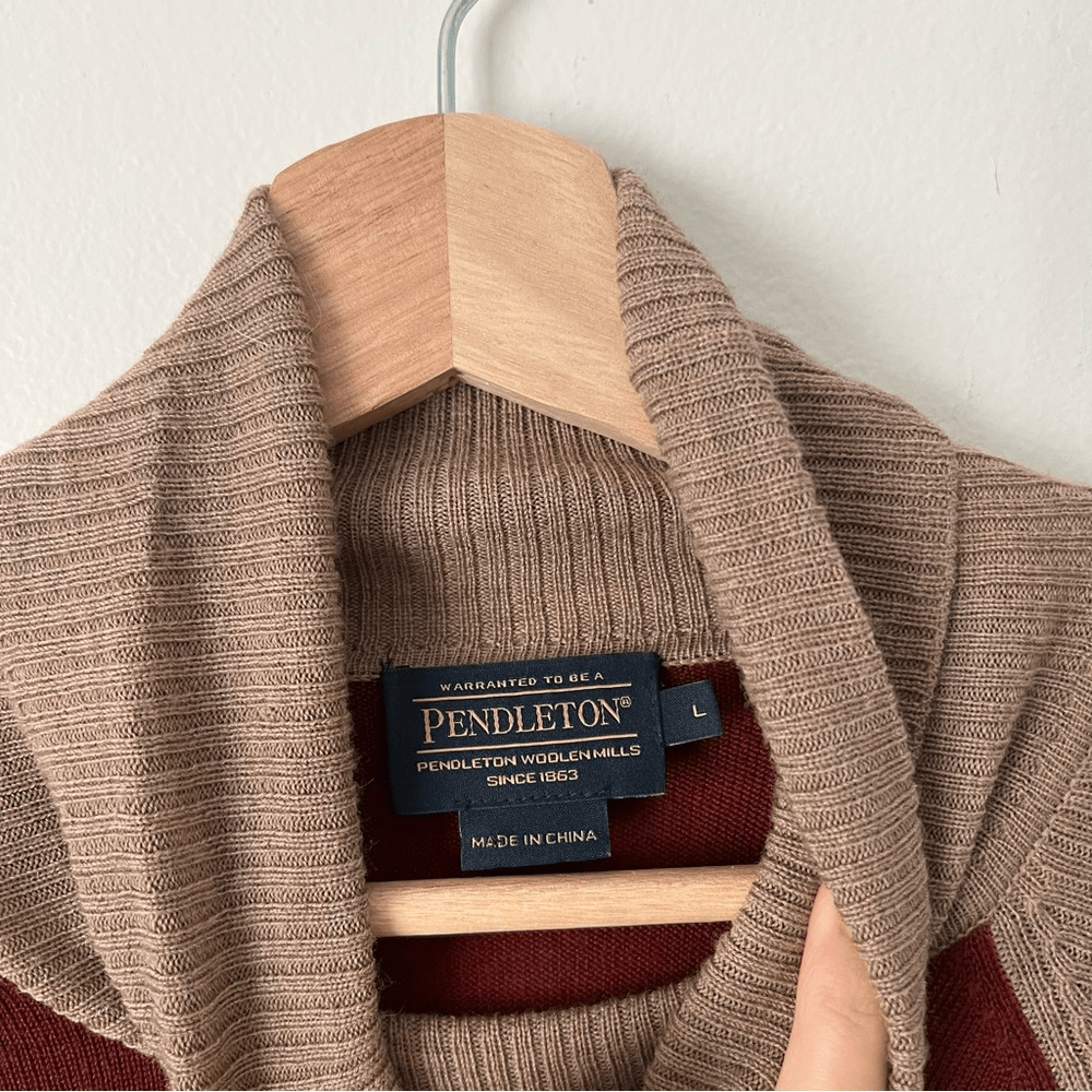 Pendleton Woolenmills Raglan Merino Wool Turtleneck Sweater Size Large