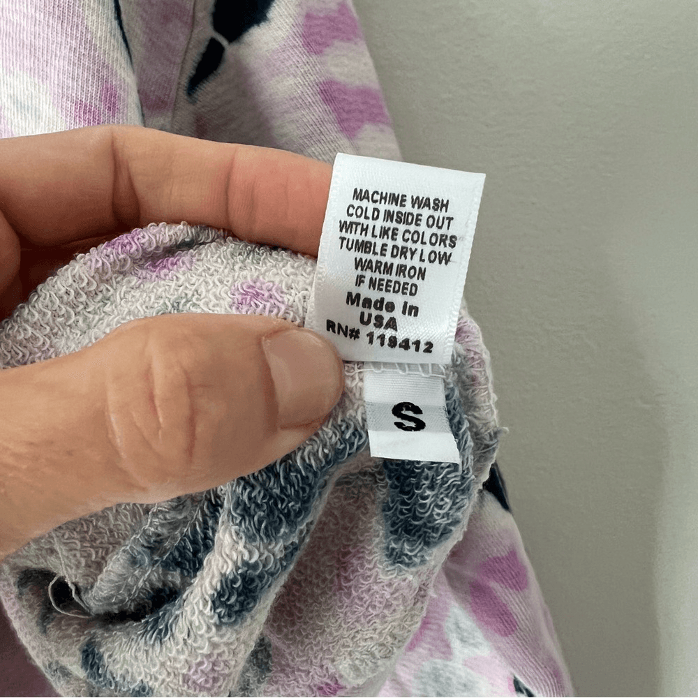 Monrow Bamboo Burst Tie-Dye Sweatshirt Pink NEW Size Small