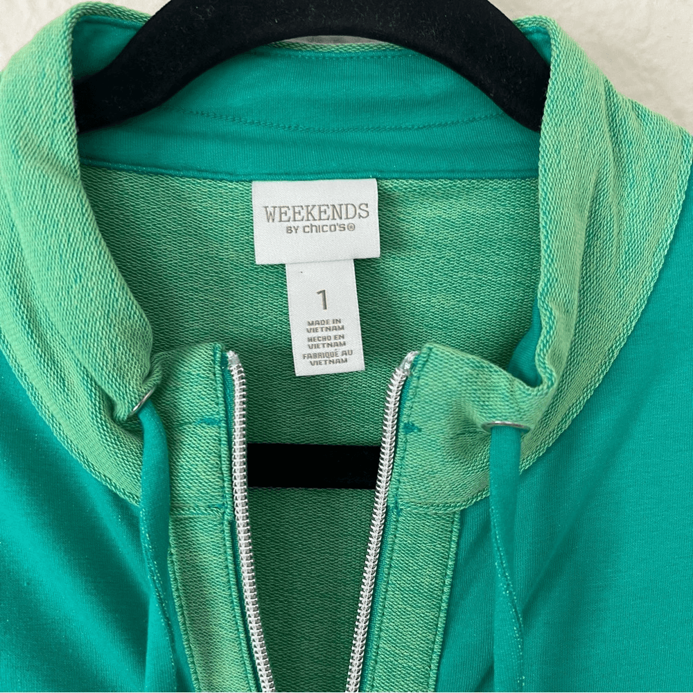 Chico's Weekends Color Twist Zip-Front Jacket