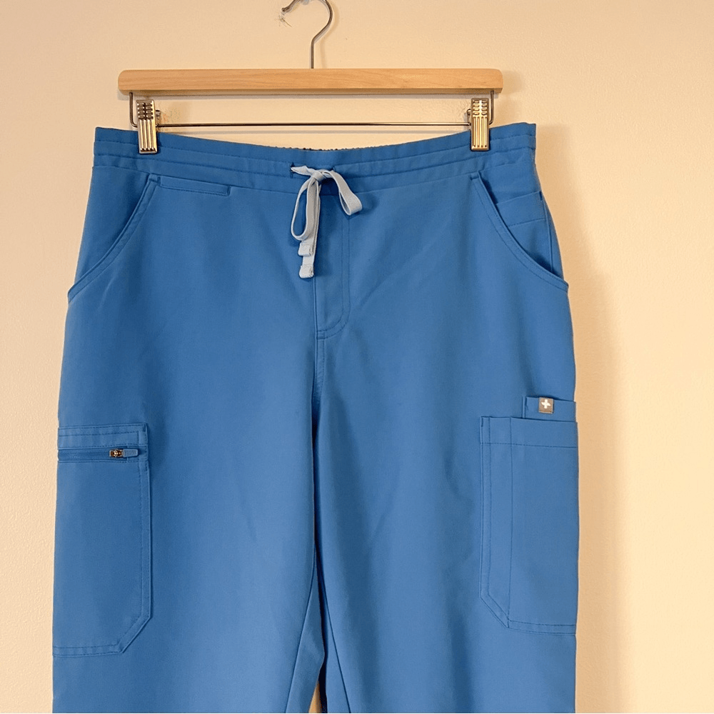 Figs Yola Skinny Scrub Pants in Blue Size M Tall
