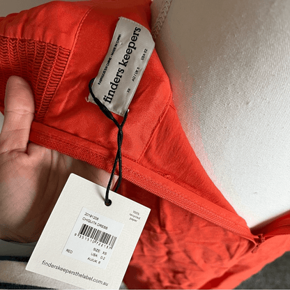 Finders Keepers Chiquita Strapless Midi Dress NEW Size XS Orange