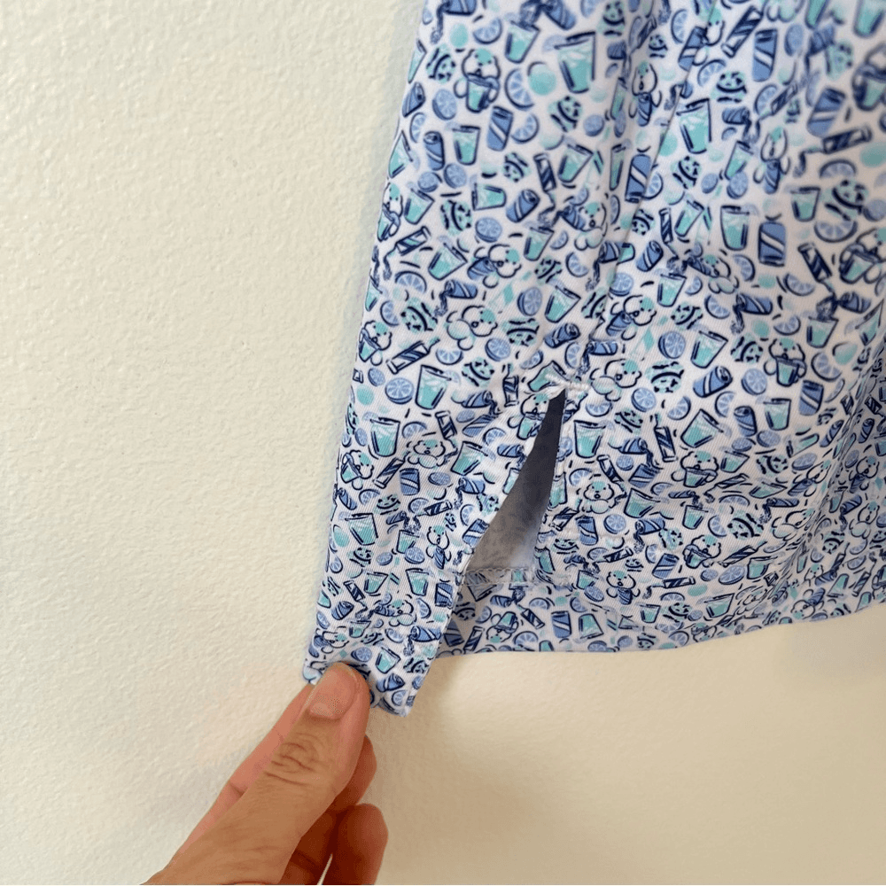 Peter Millar Dazed & Transfused Printed Tech Jersey Golf Polo Shirt Size XXL