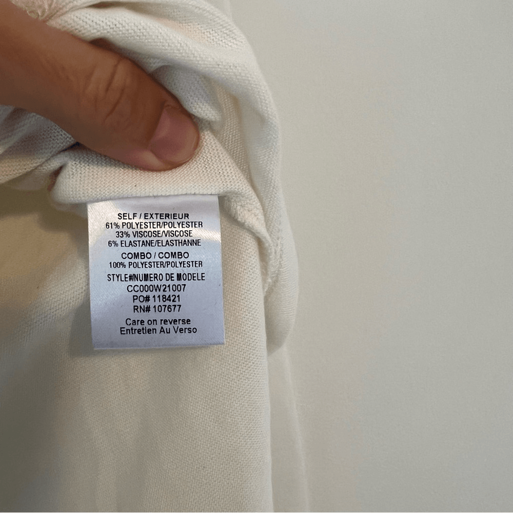 Alice + Olivia Classics Garrison Slim Mock Neck Long Sleeve Top NEW Cream Small