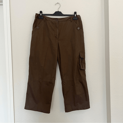 Chico’s Cropped Cargo Pants in Brown Size 2/ US 12