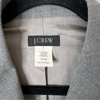 J. Crew Gray Wool Blend Blazer Jacket Size 4